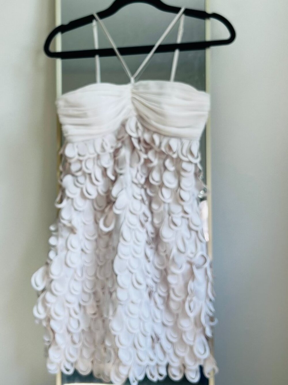 ONLY Ivory 3D Petal Appliqué Chiffon Mini Party Dress S